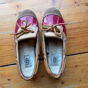 UGG Red and Tan Loafers